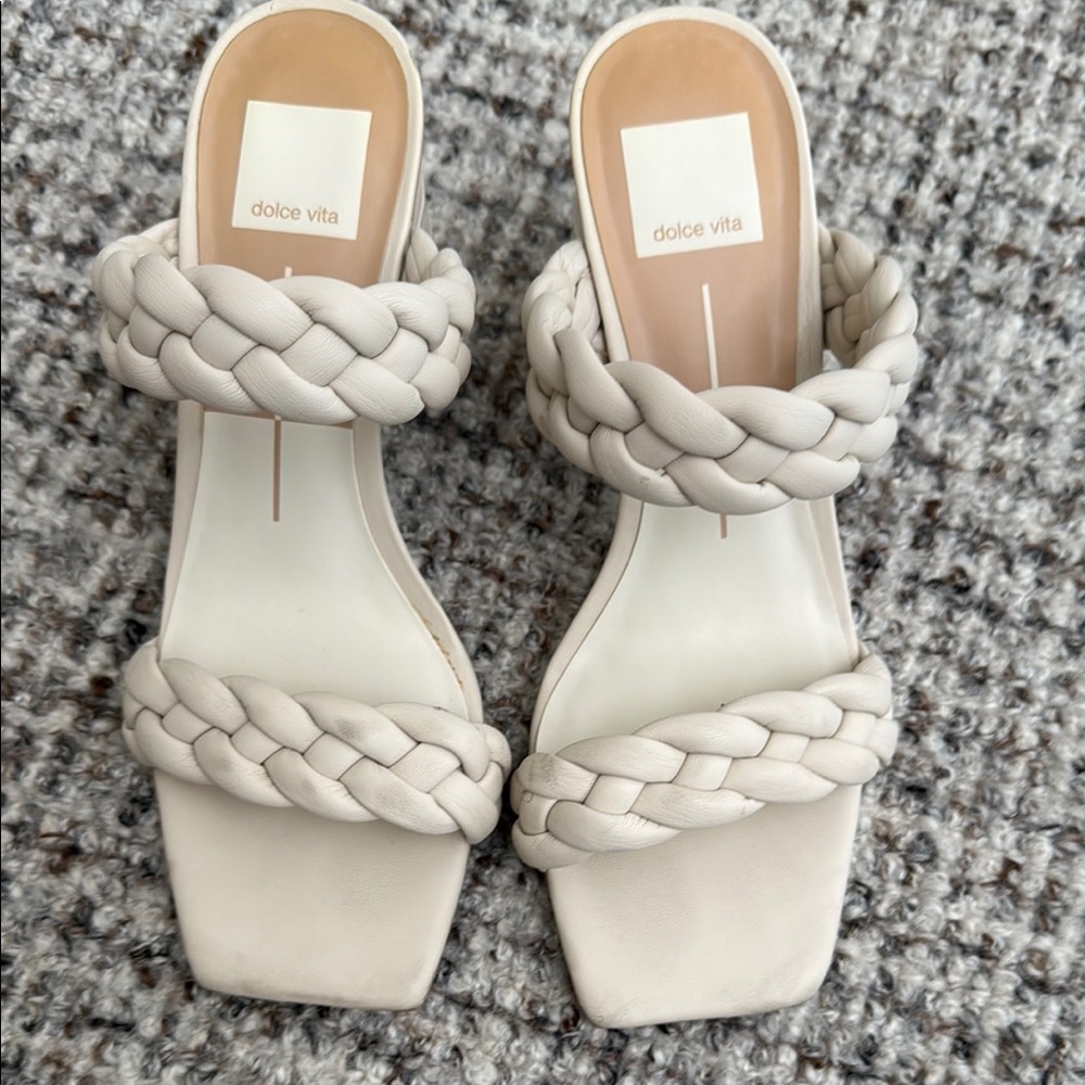 Dolce Vita Cream Braided Sandals
